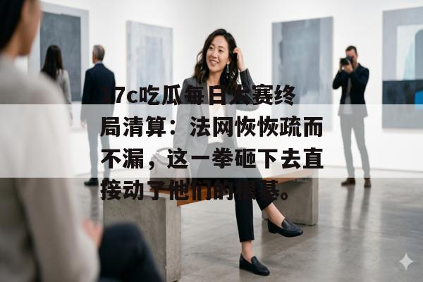 17c吃瓜每日大赛终局清算：法网恢恢疏而不漏，这一拳砸下去直接动了他们的根基。