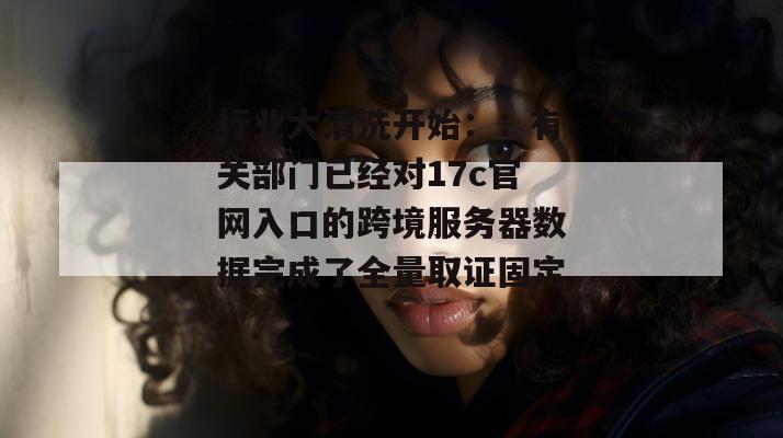 行业大清洗开始：：有关部门已经对17c官网入口的跨境服务器数据完成了全量取证固定。